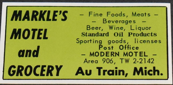 Au Train Motel (Markles Resort) - Vintage Ad